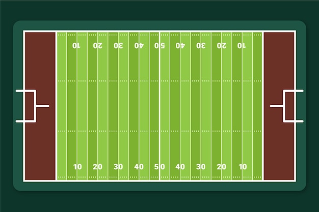 Free Vector Flat American Football Field In Top View