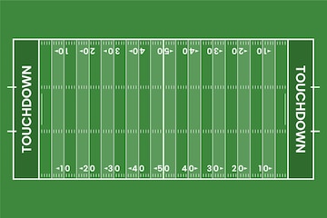 Free Vector | Flat american football field in top view