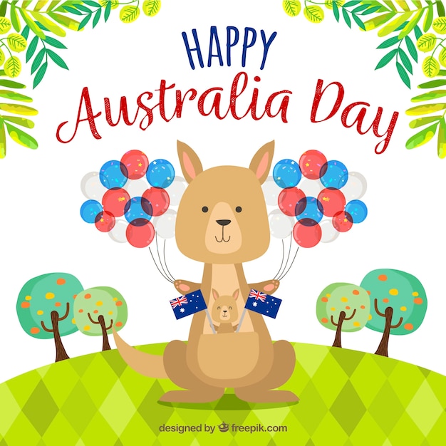 Flat australia day background Vector | Free Download