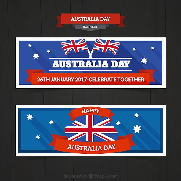 happy-australia-day-banner-on-gray-flag-illustration-vector-free