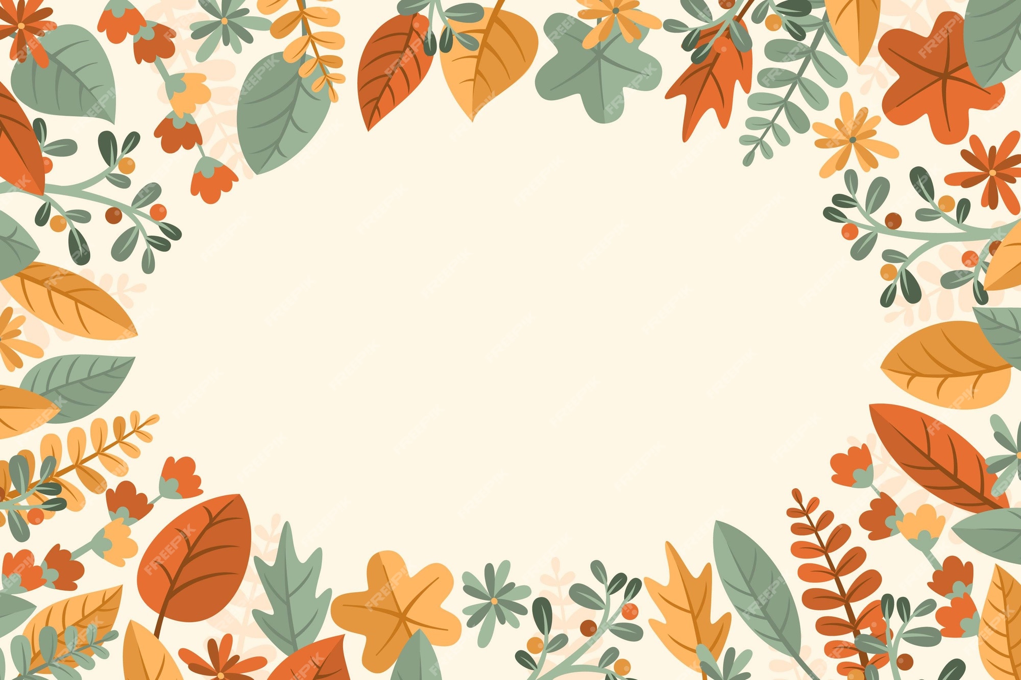 Free Vector | Flat autumn background concept