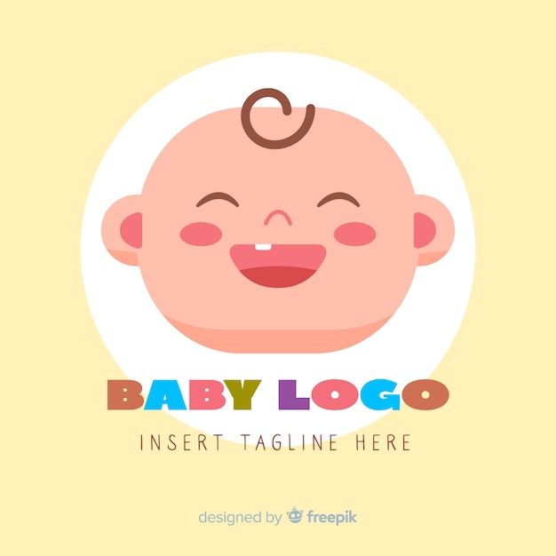 Premium Vector | Flat baby logo