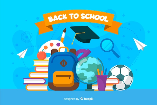 Free Vector Flat Back To School Background