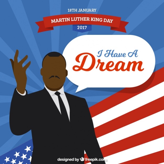 Download Flat background for martin luther king day Vector | Free ...