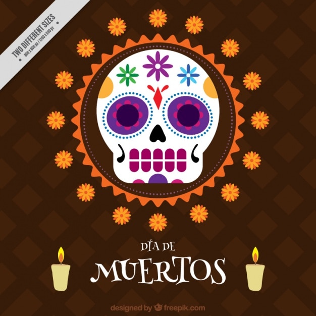 Flat background to celebrate the day of the dead Vector | Free Download
