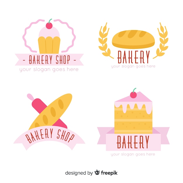 Download Free Download Free Flat Bakery Logo Pack Vector Freepik Use our free logo maker to create a logo and build your brand. Put your logo on business cards, promotional products, or your website for brand visibility.