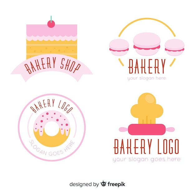 Download Free Download This Free Vector Flat Bakery Logo Pack Use our free logo maker to create a logo and build your brand. Put your logo on business cards, promotional products, or your website for brand visibility.