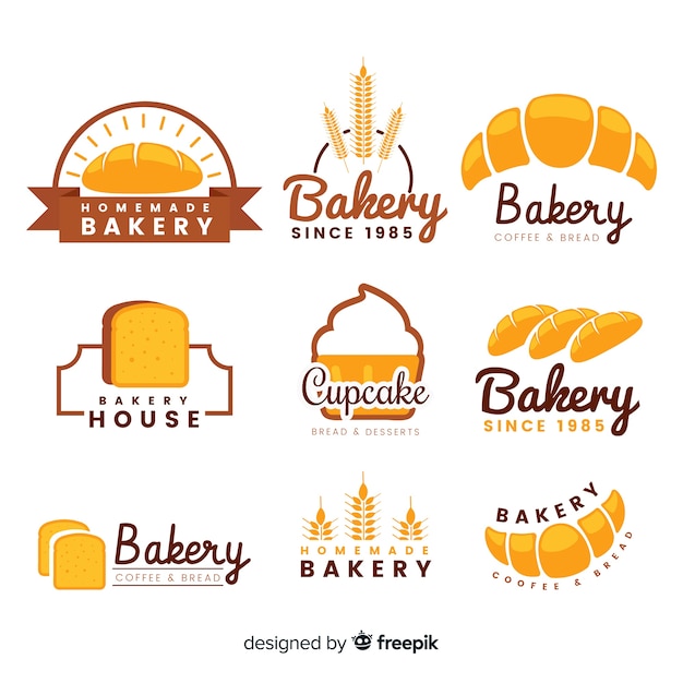 Download Free Download This Free Vector Flat Bakery Logos Use our free logo maker to create a logo and build your brand. Put your logo on business cards, promotional products, or your website for brand visibility.