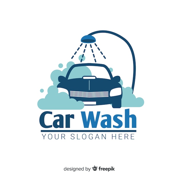 Download Free Flat Blue Car Wash Logo Free Vector Use our free logo maker to create a logo and build your brand. Put your logo on business cards, promotional products, or your website for brand visibility.