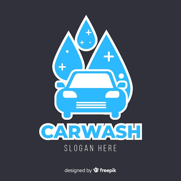 Download Free Flat Blue Car Wash Logo Free Vector Use our free logo maker to create a logo and build your brand. Put your logo on business cards, promotional products, or your website for brand visibility.