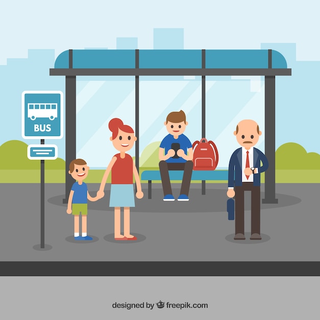 Flat bus stop concept