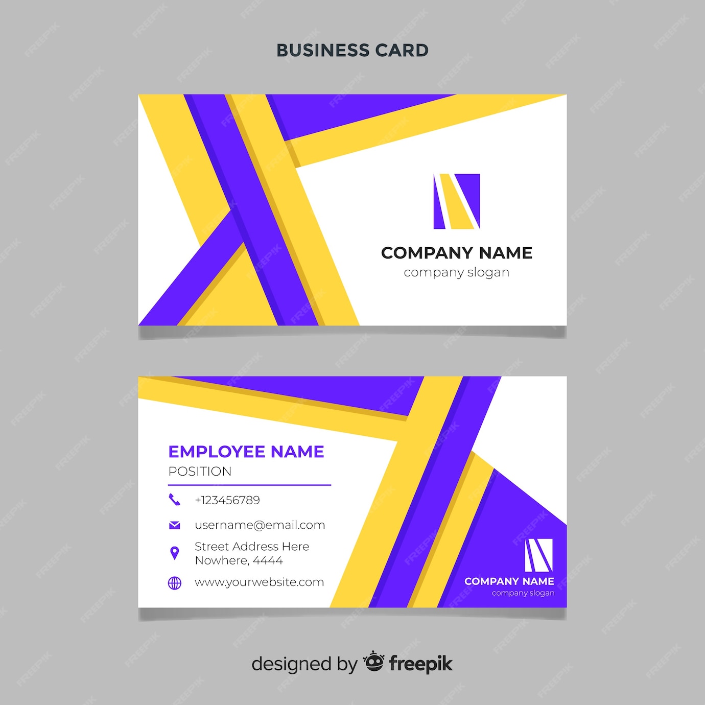 Free Vector | Flat business card template