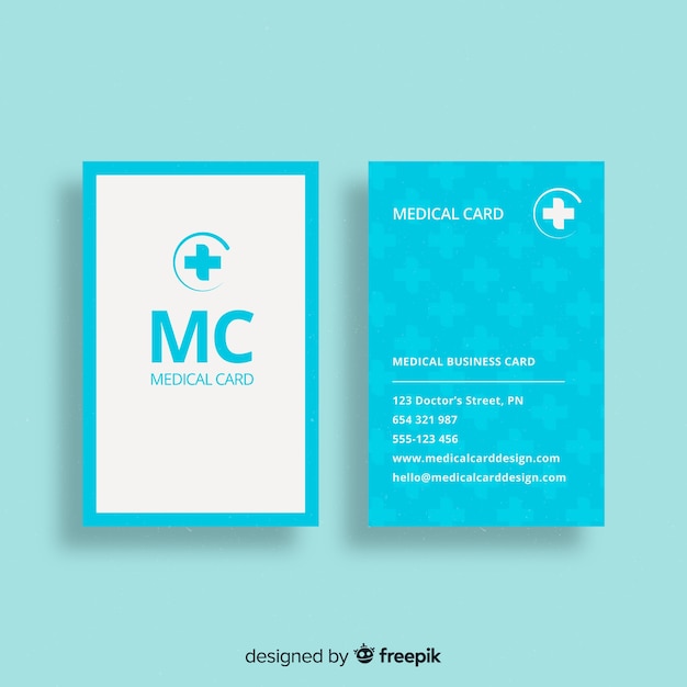 Download Free Download This Free Vector Flat Business Card With Medical Concept Use our free logo maker to create a logo and build your brand. Put your logo on business cards, promotional products, or your website for brand visibility.