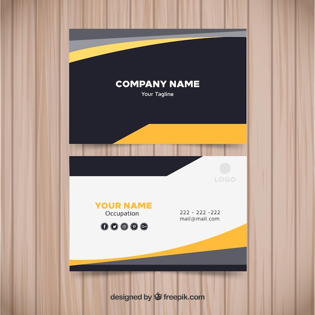 Free Vector | Flat business card