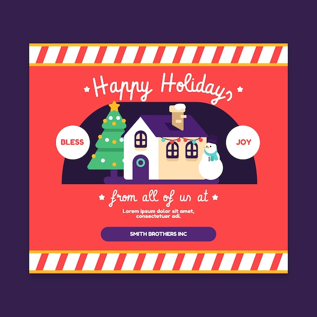 free-vector-flat-business-christmas-cards-template