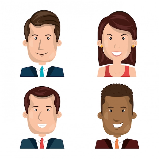 Free Vector | Flat businesspeople avatar pack