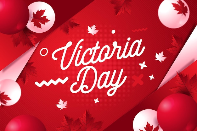 Flat canadian victoria day illustration Free Vector