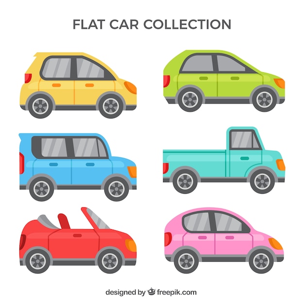 Free Vector | Flat car collection