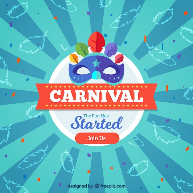 Flat carnival background Vector | Free Download