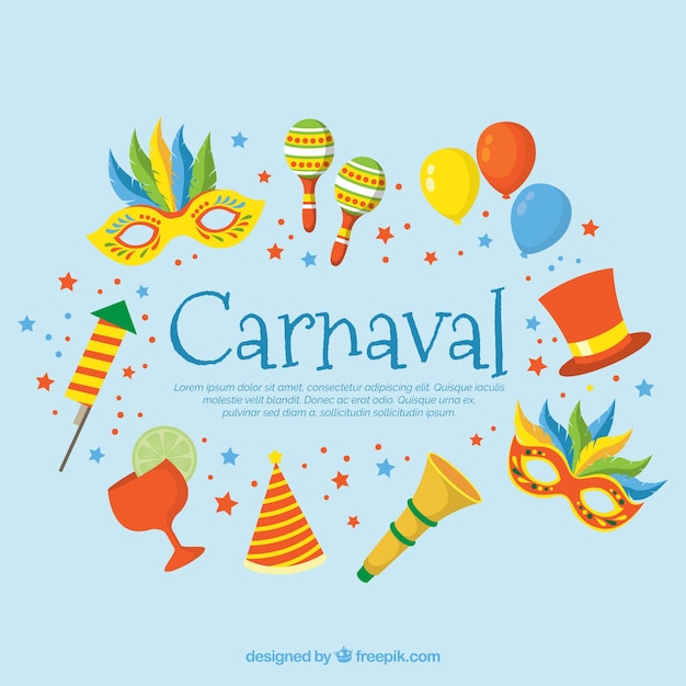 Flat carnival background | Free Vector