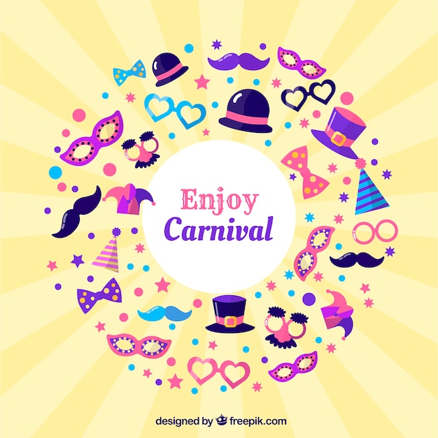 Flat carnival background | Free Vector