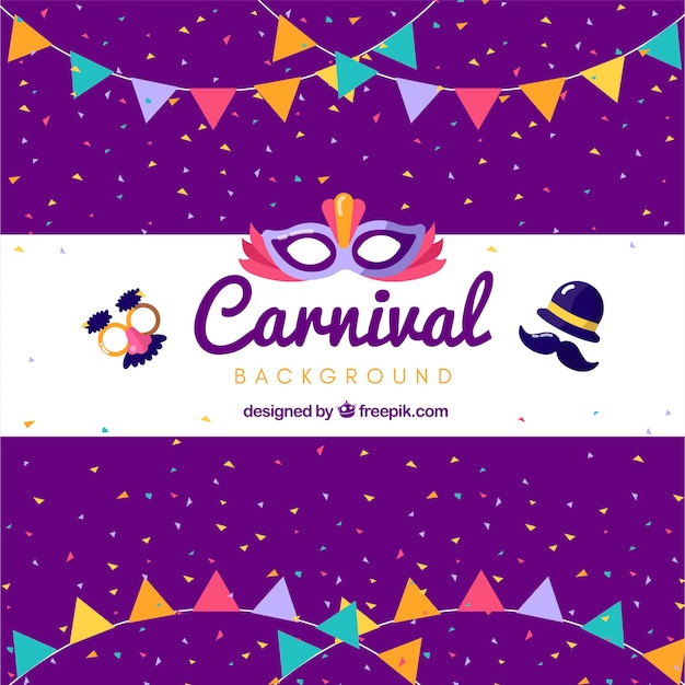 Free Vector | Flat carnival background