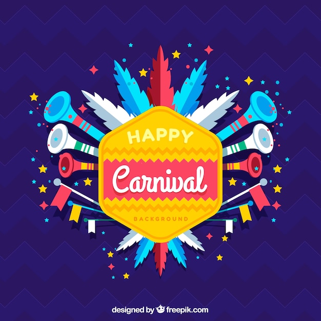 Flat carnival background Vector | Free Download