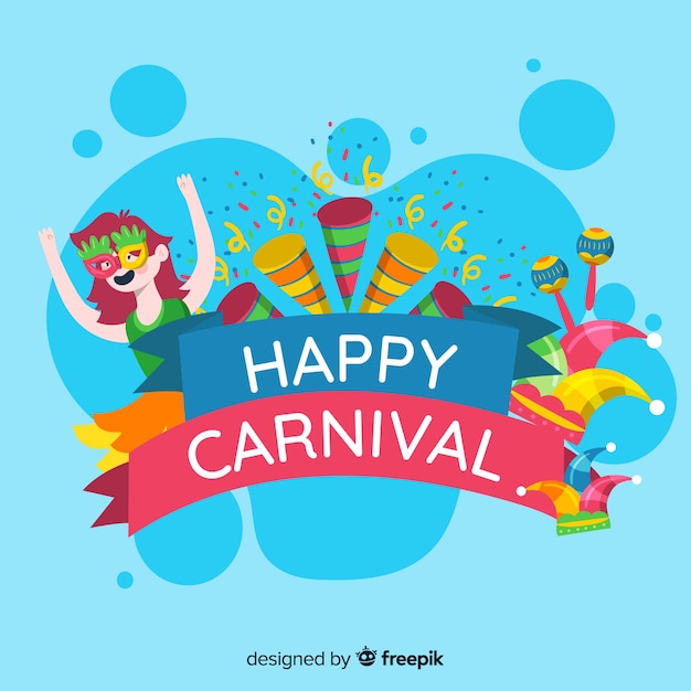 Free Vector | Flat carnival background