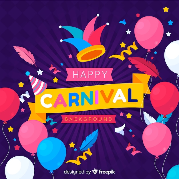 Flat carnival background | Free Vector