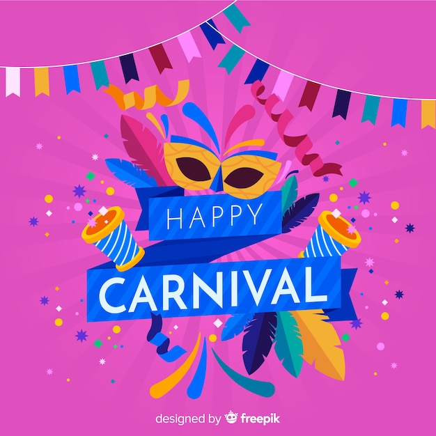 Flat carnival background | Free Vector