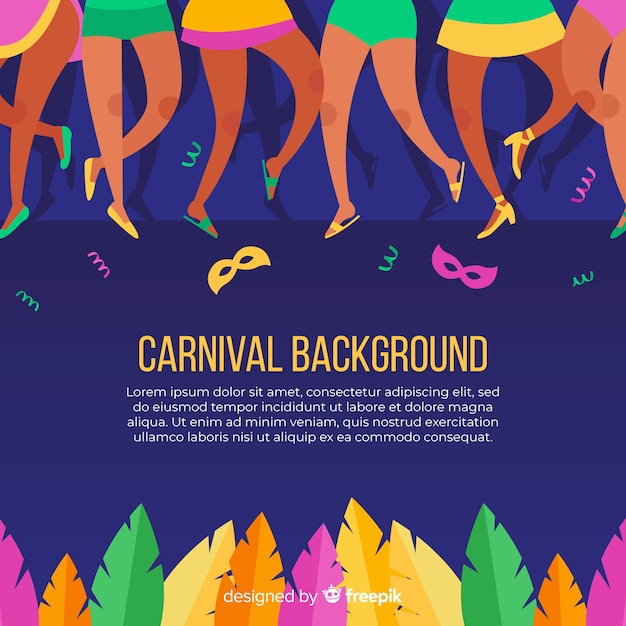 Free Vector | Flat carnival background