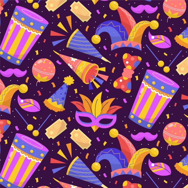 Free Vector | Flat carnival pattern design