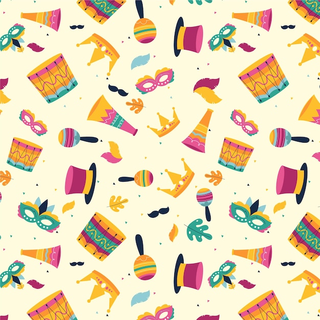 Free Vector | Flat carnival pattern design