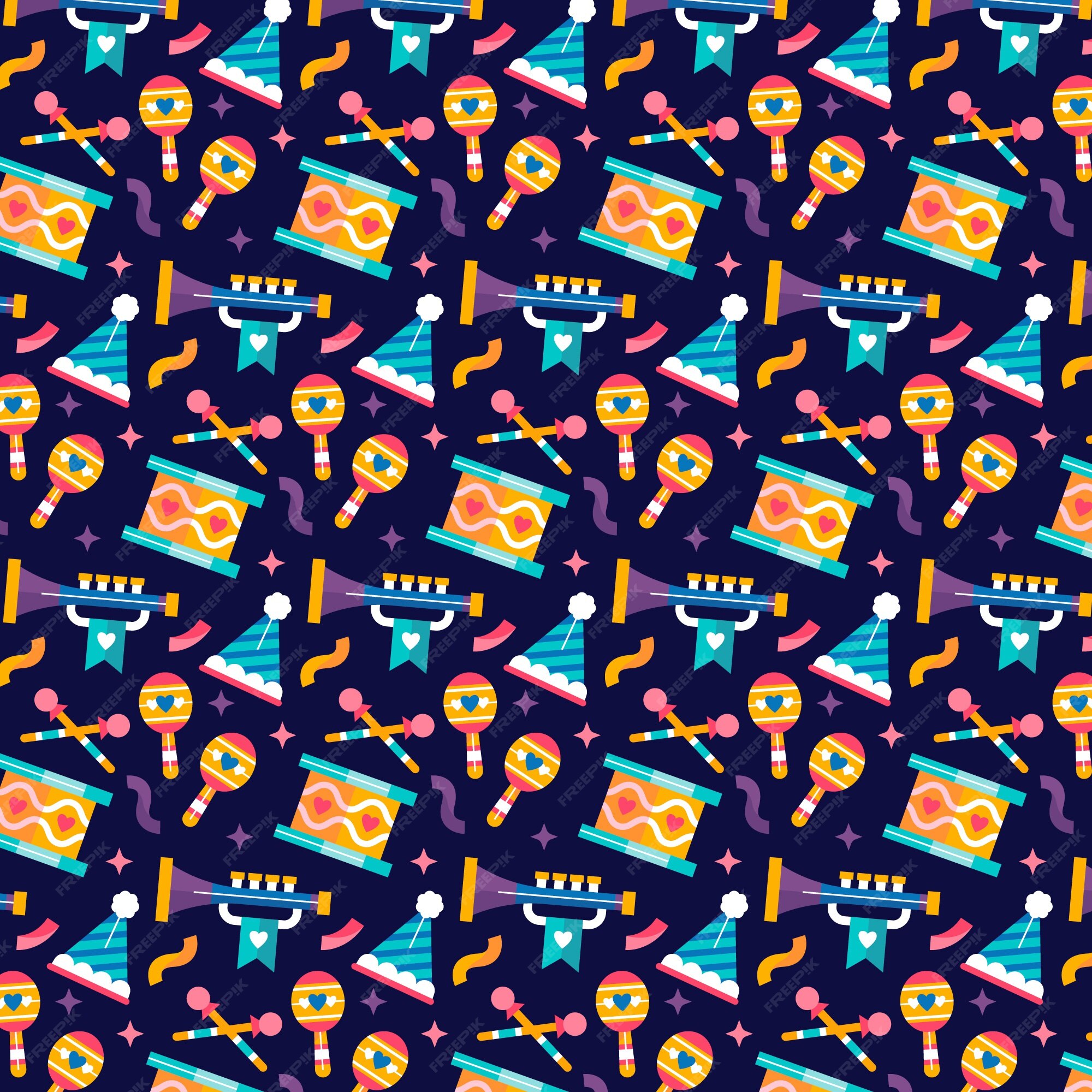 Free Vector | Flat carnival pattern design