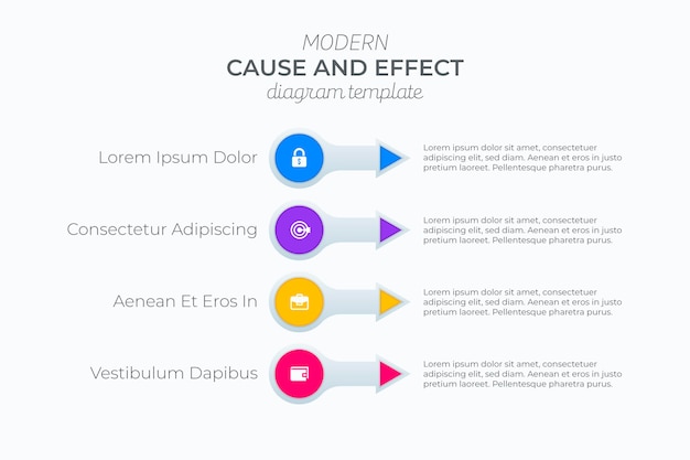 Free Vector | Flat cause and effect infographic