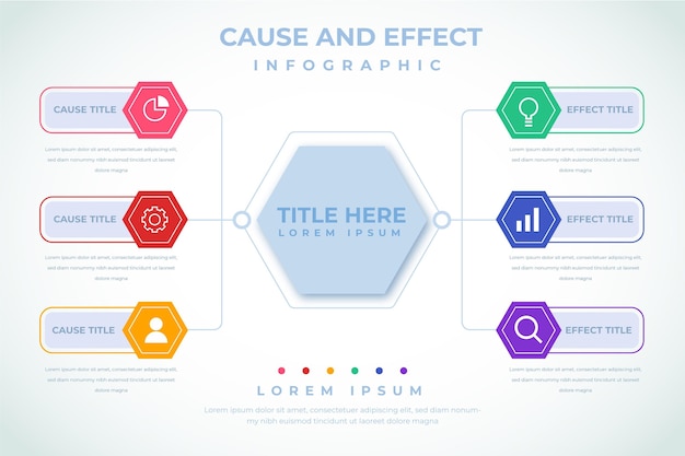 Flat Cause And Effect Infographic | Free Vector