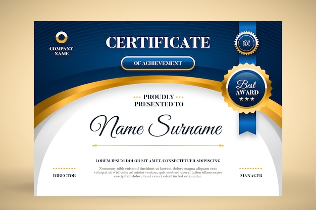 Certificate Template Freepik