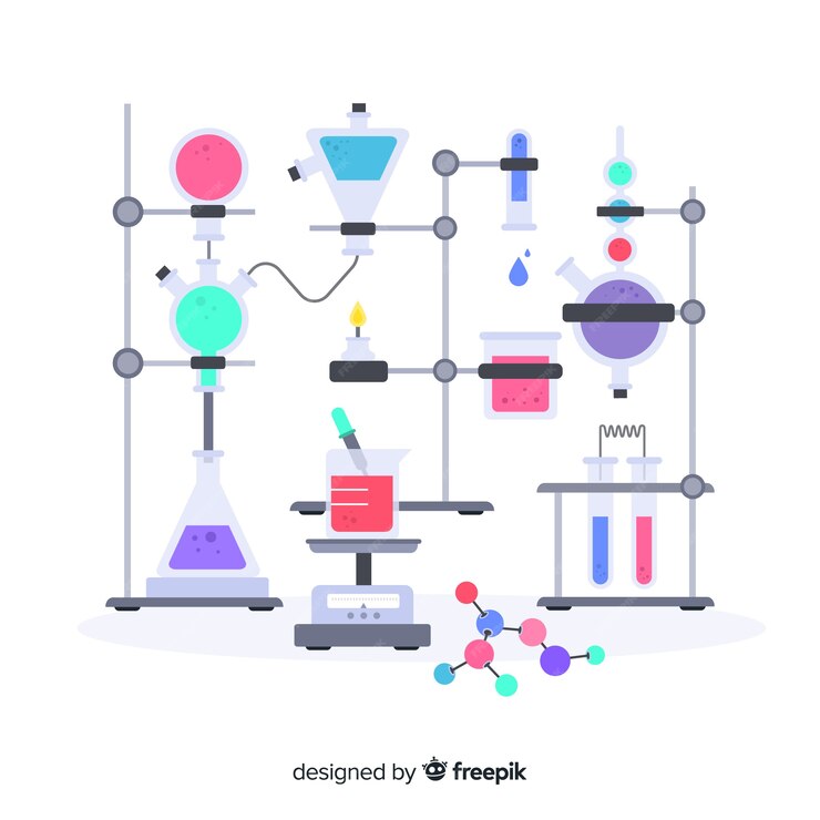 Free Vector | Flat chemistry background