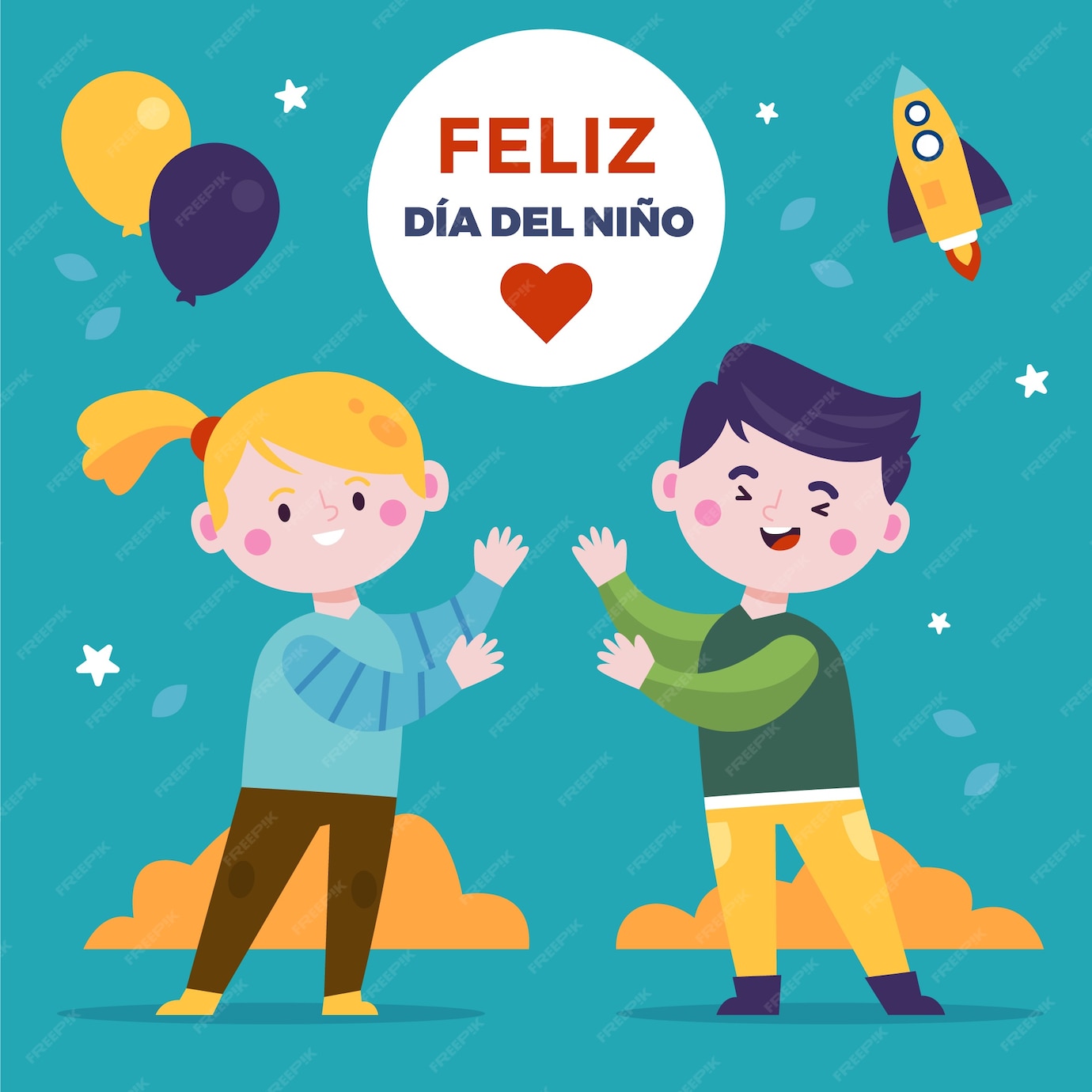 free-vector-flat-children-s-day-in-spanish-illustration