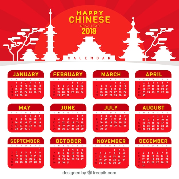 Printable Chinese New Year Calendar