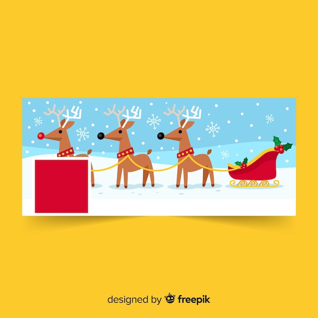 Free Vector | Flat christmas facebook banners