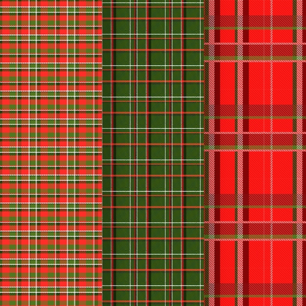 Premium Vector | Flat christmas plaid pattern design