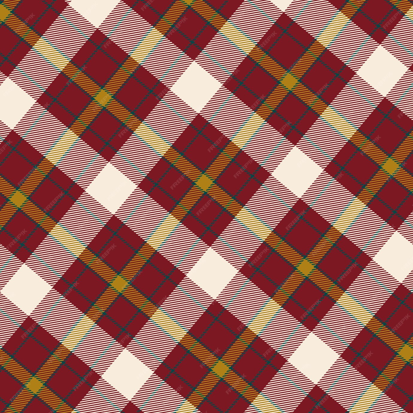 Free Vector | Flat christmas plaid pattern design