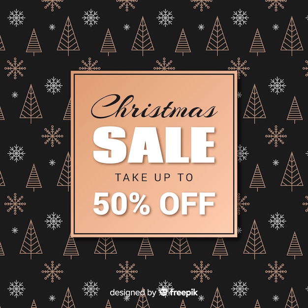 Free Vector | Flat christmas sale background