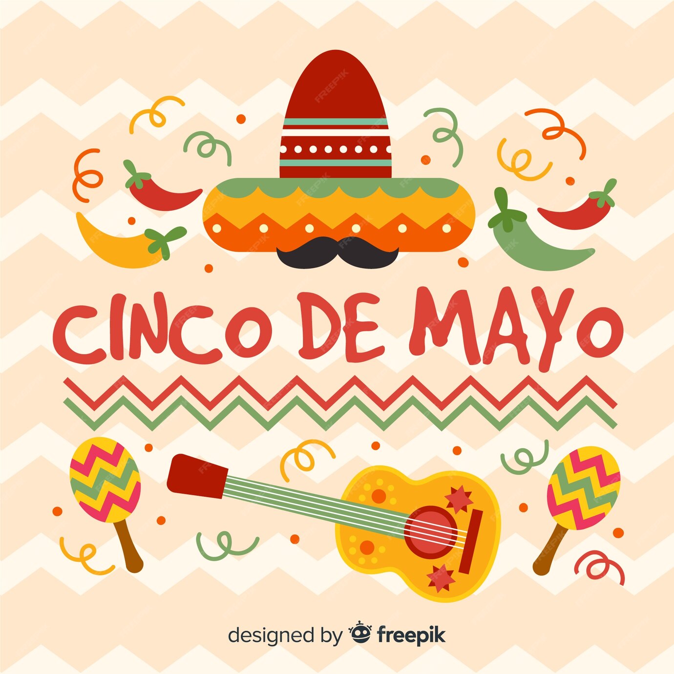 Free Vector | Flat cinco de mayo background