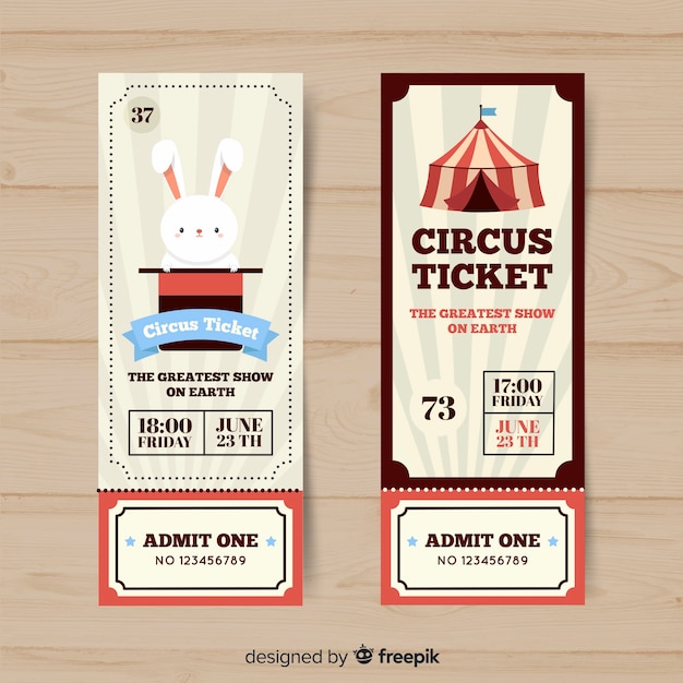 free-vector-flat-circus-ticket-template