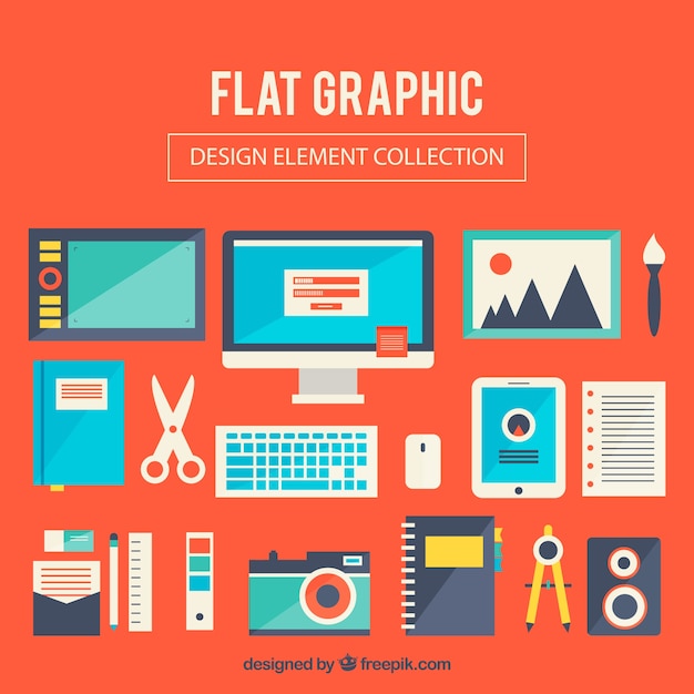 Free Vector | Flat collection of graphic design elements