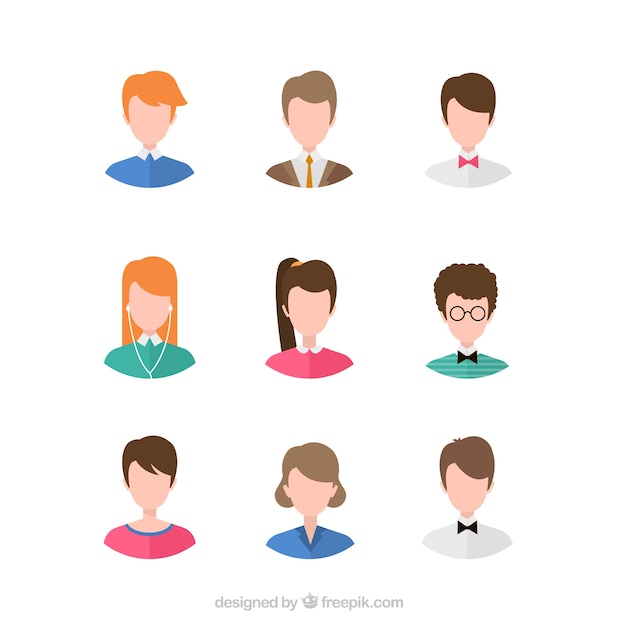 Free Vector | Flat collection of modern avatars