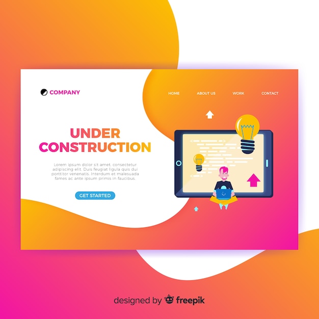 Download Free Flat Under Construction Landing Page Free Vector Use our free logo maker to create a logo and build your brand. Put your logo on business cards, promotional products, or your website for brand visibility.