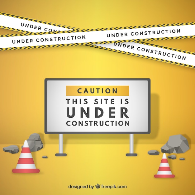 Free Vector Flat under construction template